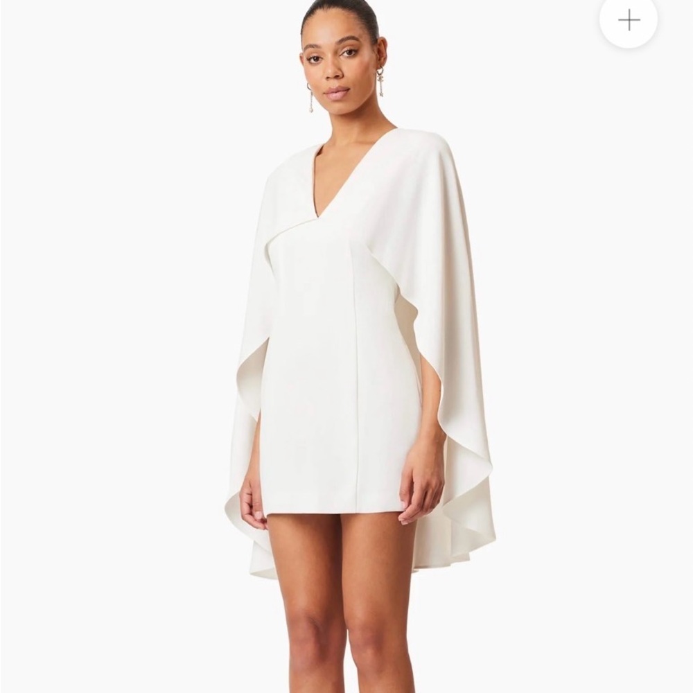Elliatt White Mini Dress with Cape